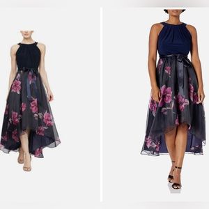 SLNY high/ low skirt maxi floral dress